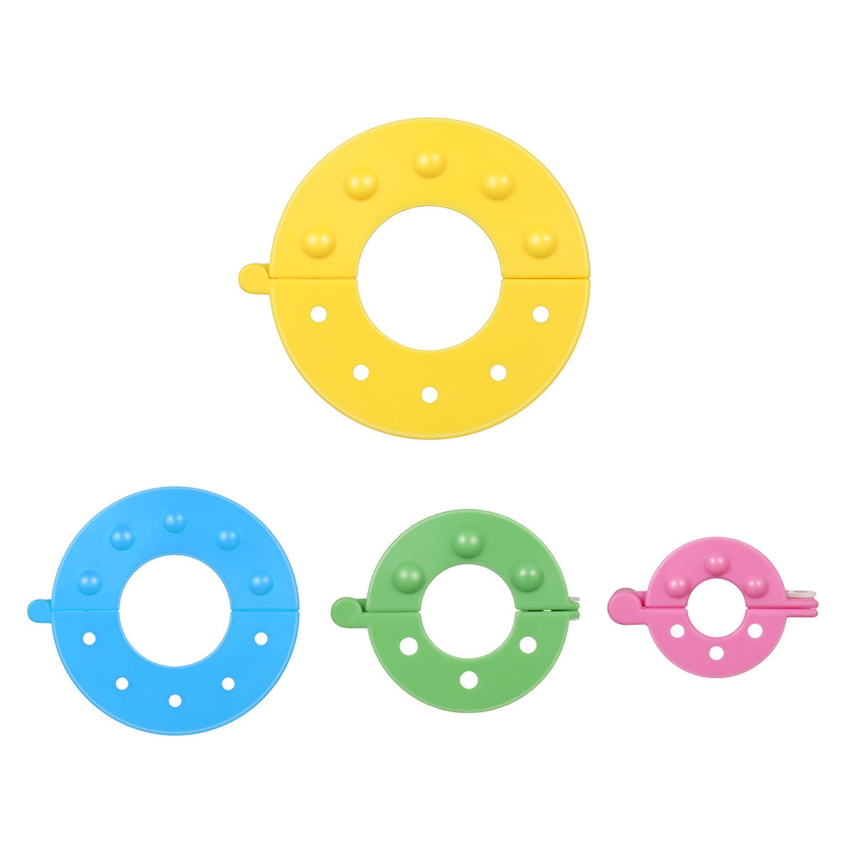 Pom Pom Maker Tool - 8개입 폼폼 뭉치, 4가지 크기, 실