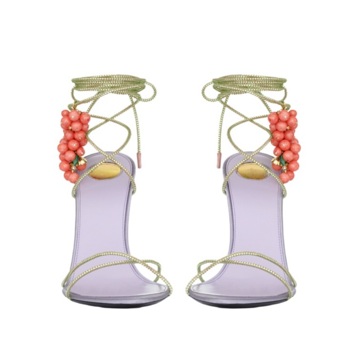 여성용 3D 과일 장식 라인스톤 랩 앵클 스트랩 스틸레 - Sew On Rhinestone 리뷰 및 가격