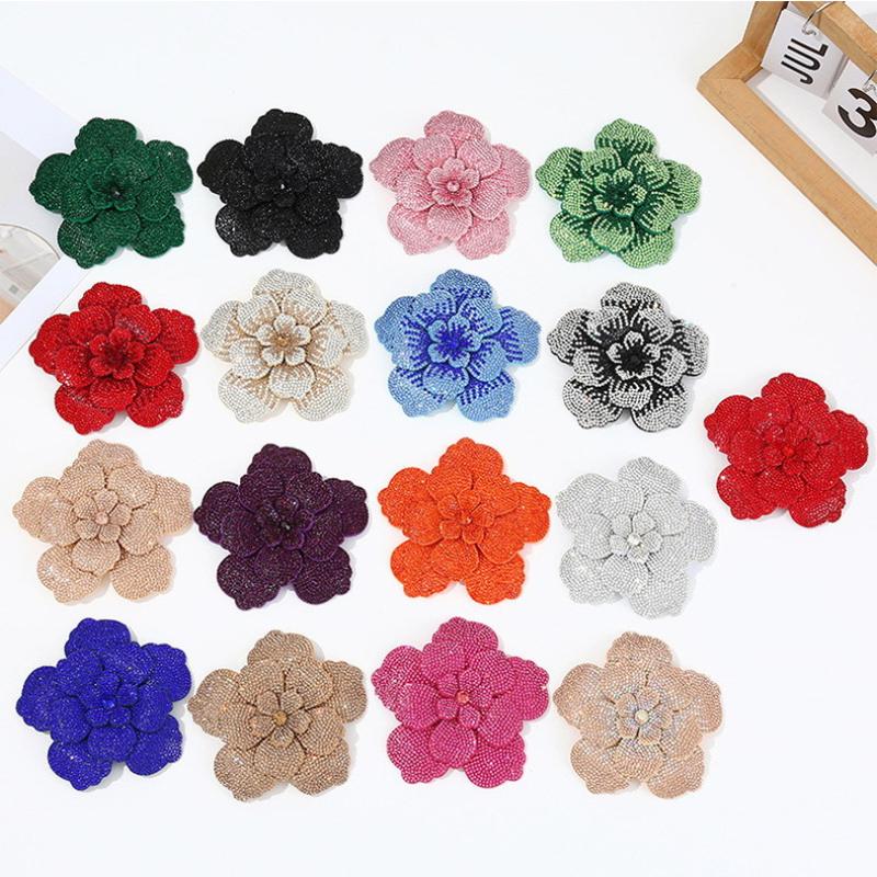 1개입 3D 카멜리아 라인스톤 꽃 패치 DIY 공예 재 - Sew On Rhinestone 리뷰 및 가격