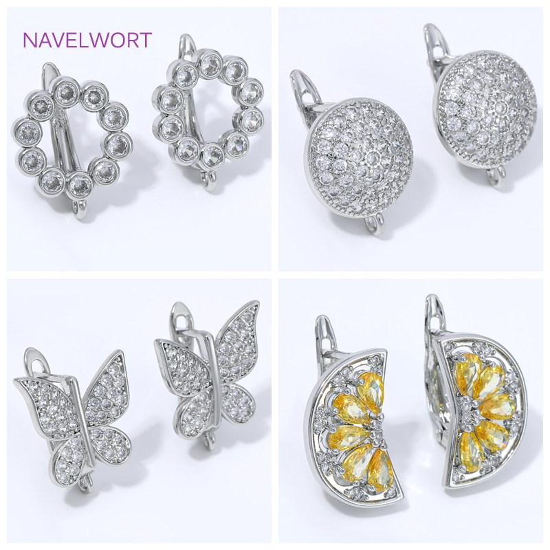 18K 금도금 부채꼴 꽃 귀걸이 고리, 황동 기본 고정 - Embellishment Crafts 리뷰 및 가격