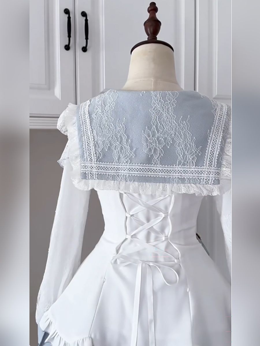 사랑스러운 로리타 스타일의 일본 빈티지 드레스, 여성용 - Elastic Lace Trim 리뷰 및 가격
