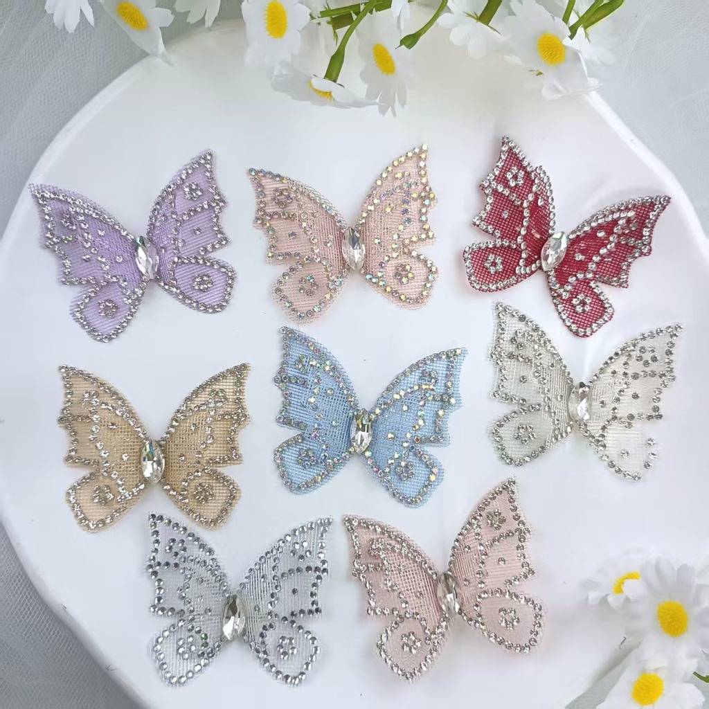 라인스톤 나비 레이스 아플리케 반짝이는 크리스탈 패치  - Sew On Rhinestone 리뷰 및 가격