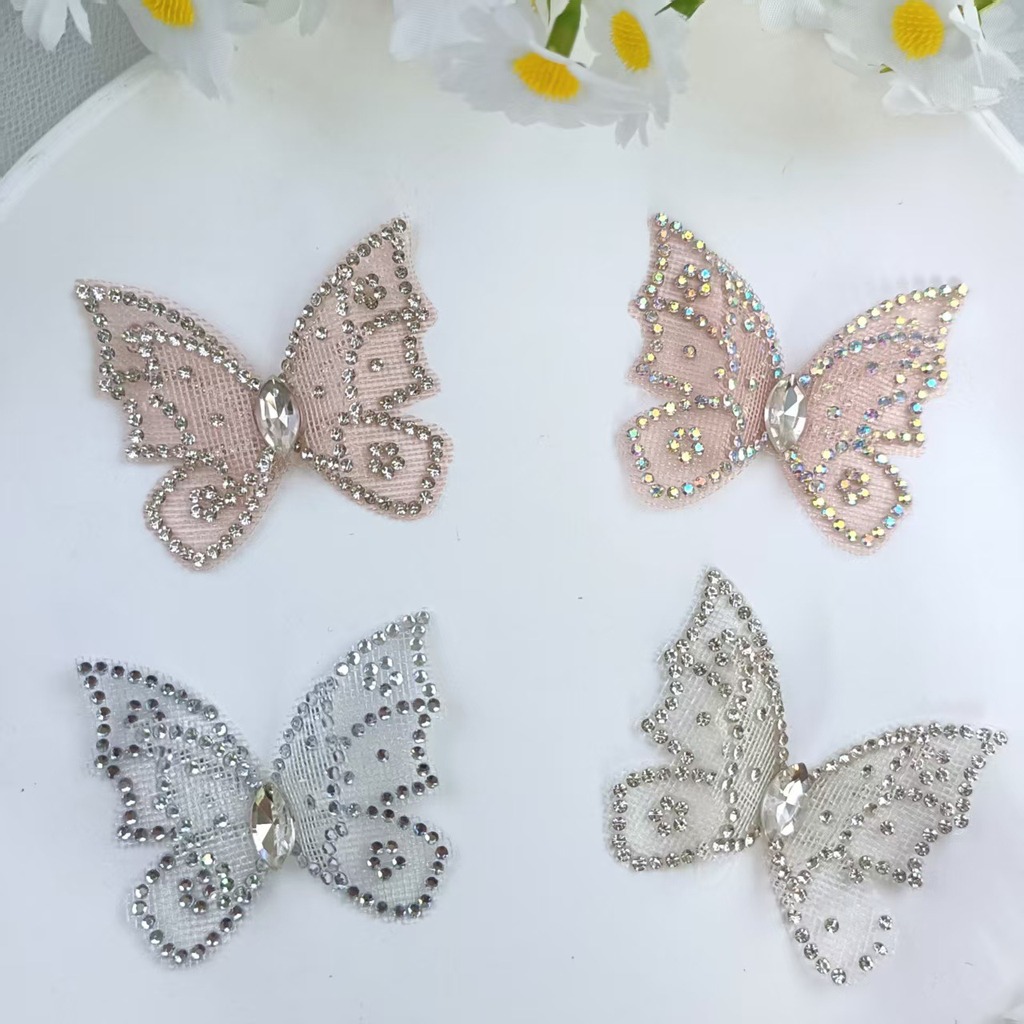 라인스톤 나비 레이스 아플리케 반짝이는 크리스탈 패치  - Sew On Rhinestone 리뷰 및 가격