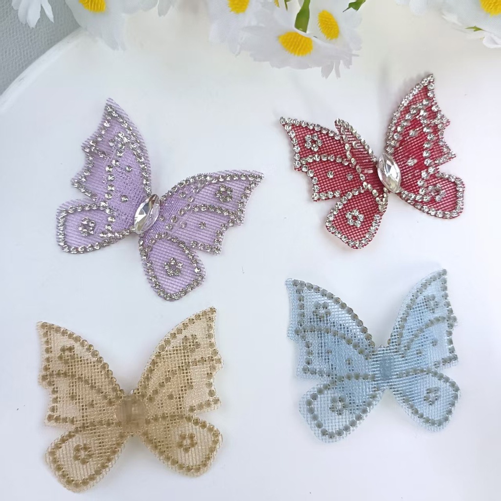 라인스톤 나비 레이스 아플리케 반짝이는 크리스탈 패치  - Sew On Rhinestone 리뷰 및 가격