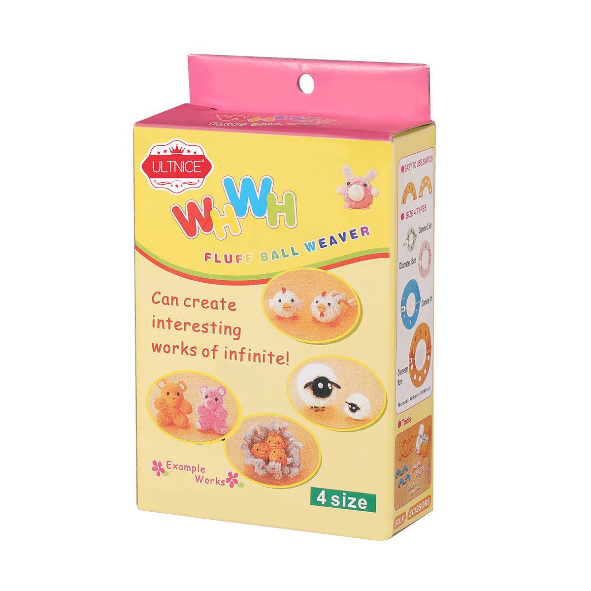 8개 세트 폼폼 제작 도구, 4가지 크기, 단단한 AB - Pom Pom Maker Tool 리뷰 및 가격